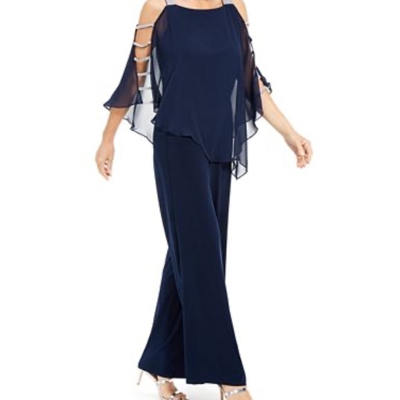 MSK Pants - MSK Pant Jumpsuit Chiffon Overlay